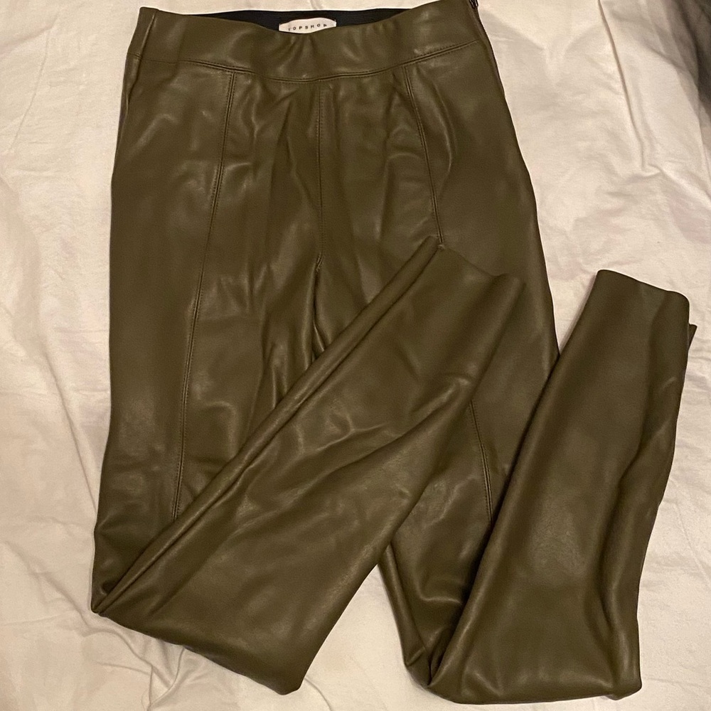 Top shop faux leather leggings